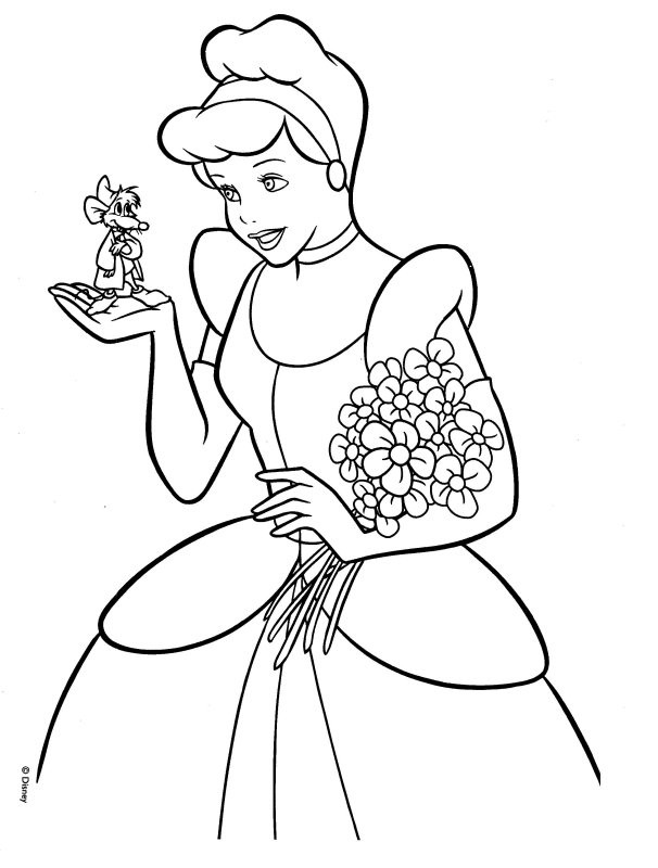 Cinderella Printable Coloring Pages
 cinderella coloring page