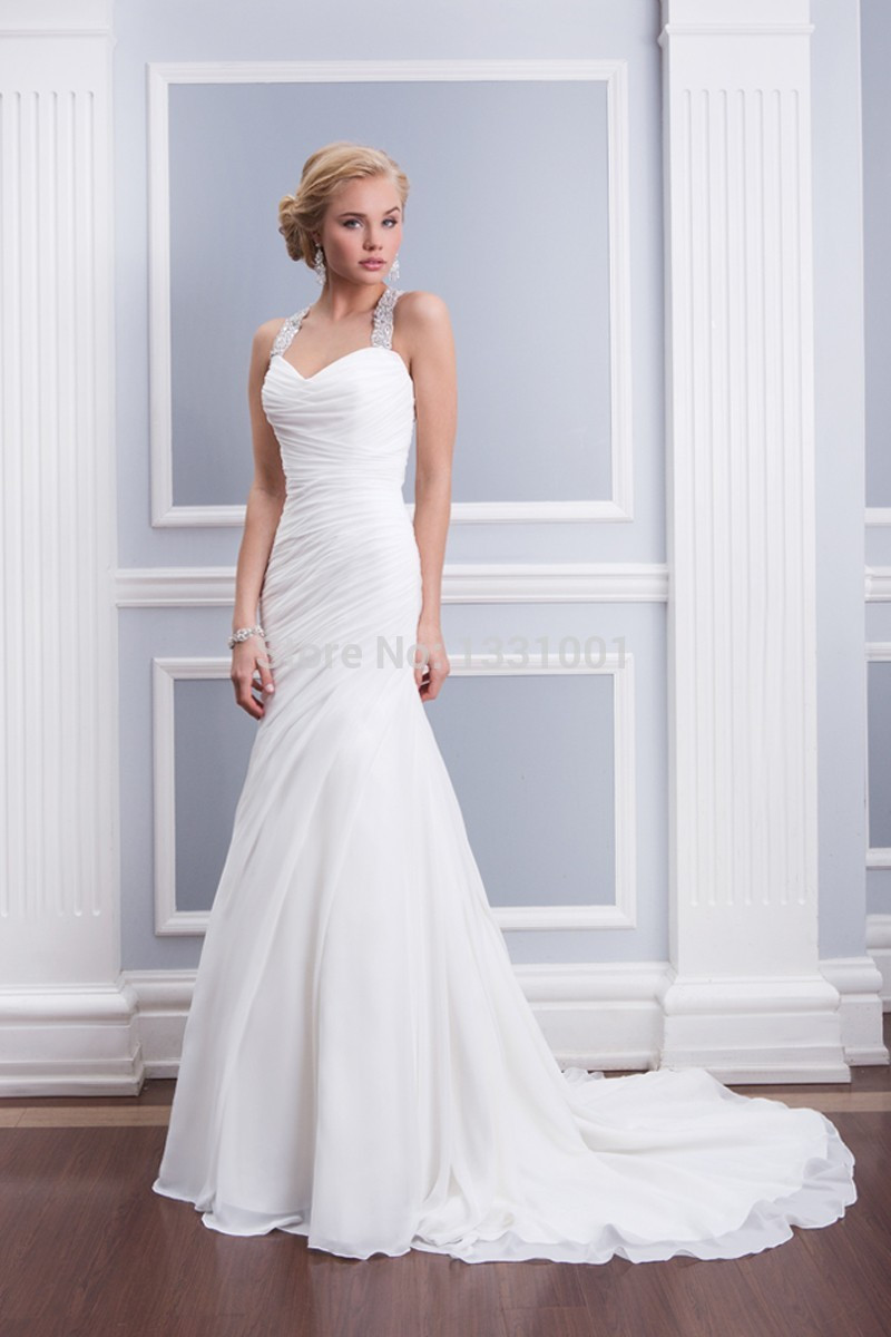 Civil Wedding Dress
 Vestido De Noiva y Sweetheart Simple Bridal Gowns