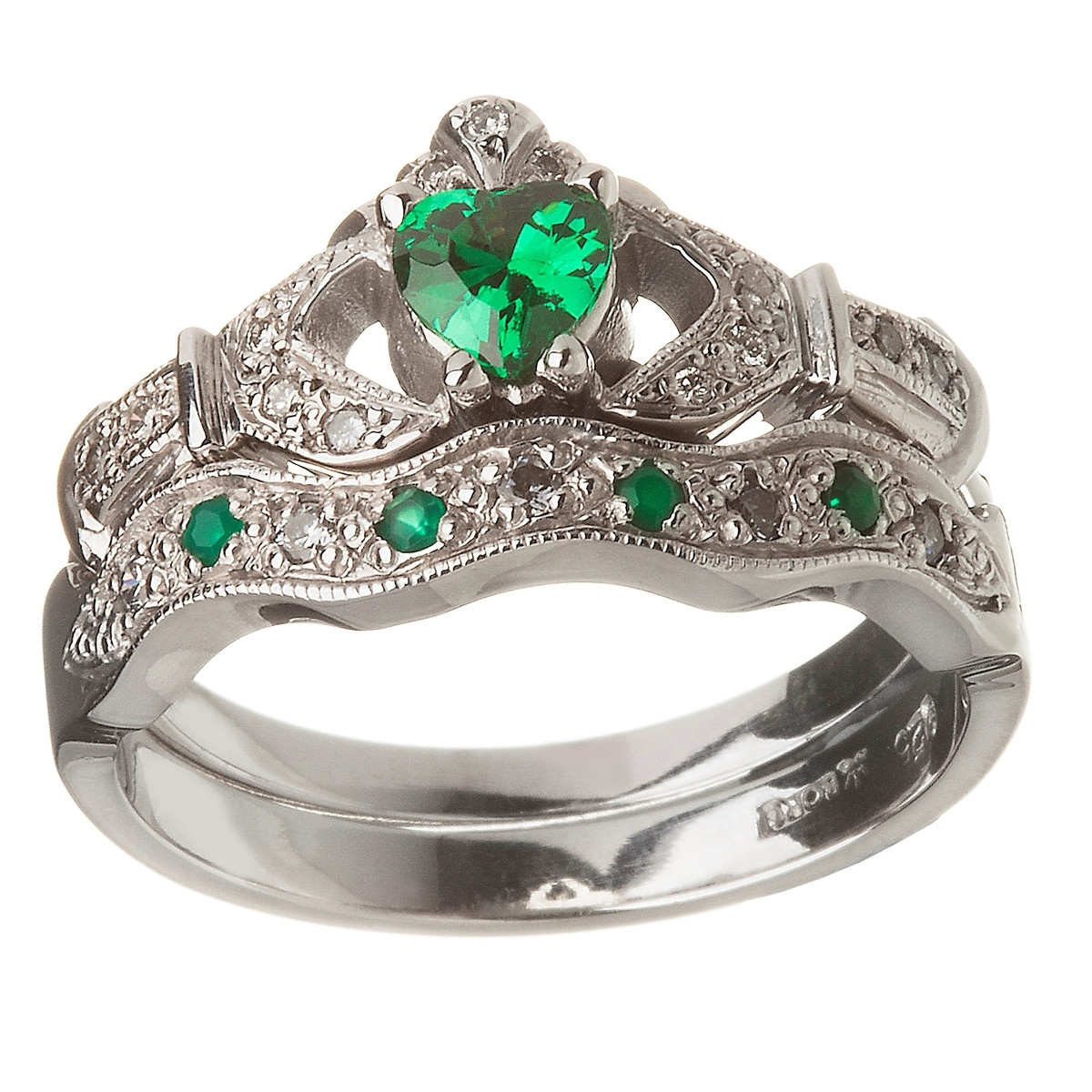 Claddagh Wedding Ring Set
 Incredible diamond claddagh ring engagement Matvuk