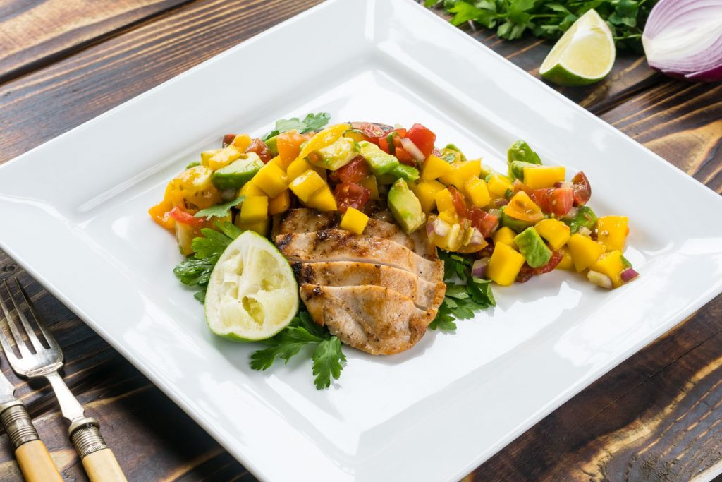 Clean Eating Chicken Marinade
 Easy to Eat Clean Grilled Chicken with Fresh Mango Salsa