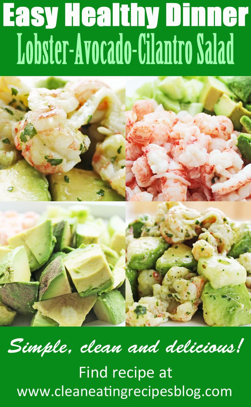 Clean Eating Recipe Blog
 Easy healthy recipe lobster avocado cilantro salad from