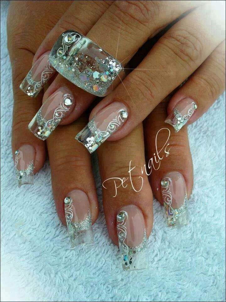 Clear Acrylic Nail Designs
 Pin by Luann Logue on Bling nails in 2019