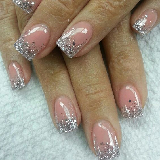 Clear Acrylic Nail Designs
 Top 60 Gorgeous Glitter Acrylic Nails
