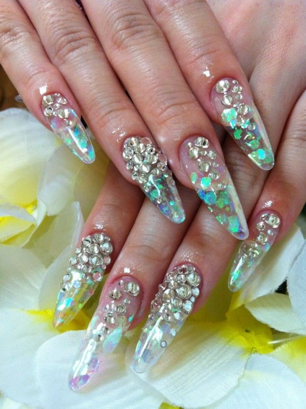 Clear Acrylic Nail Designs
 Clear Nails With Designs
