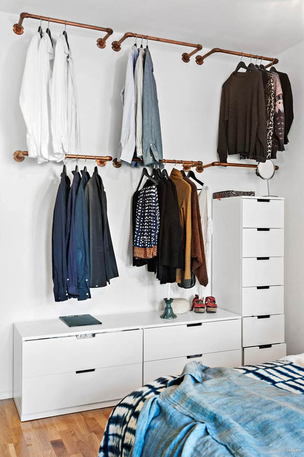 Clothes Storage For Small Bedroom
 Guarda roupa aberto o fazer o seu Casa Vogue
