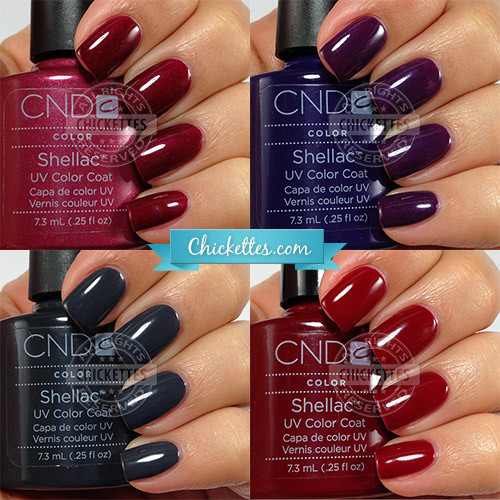 Cnd Nail Colors
 CND Shellac Swatches – Winter Colors – Chickettes Soak