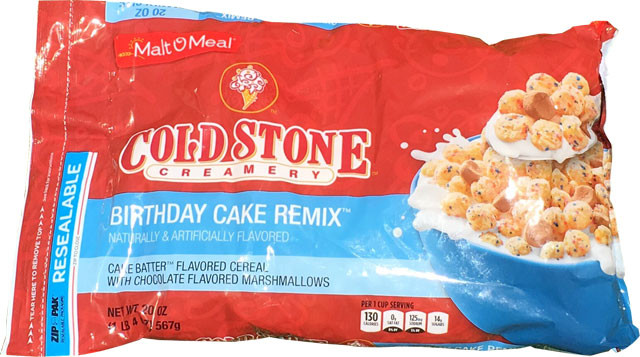 Cold Stone Birthday Cake Remix
 Birthday Cake Remix Cereal