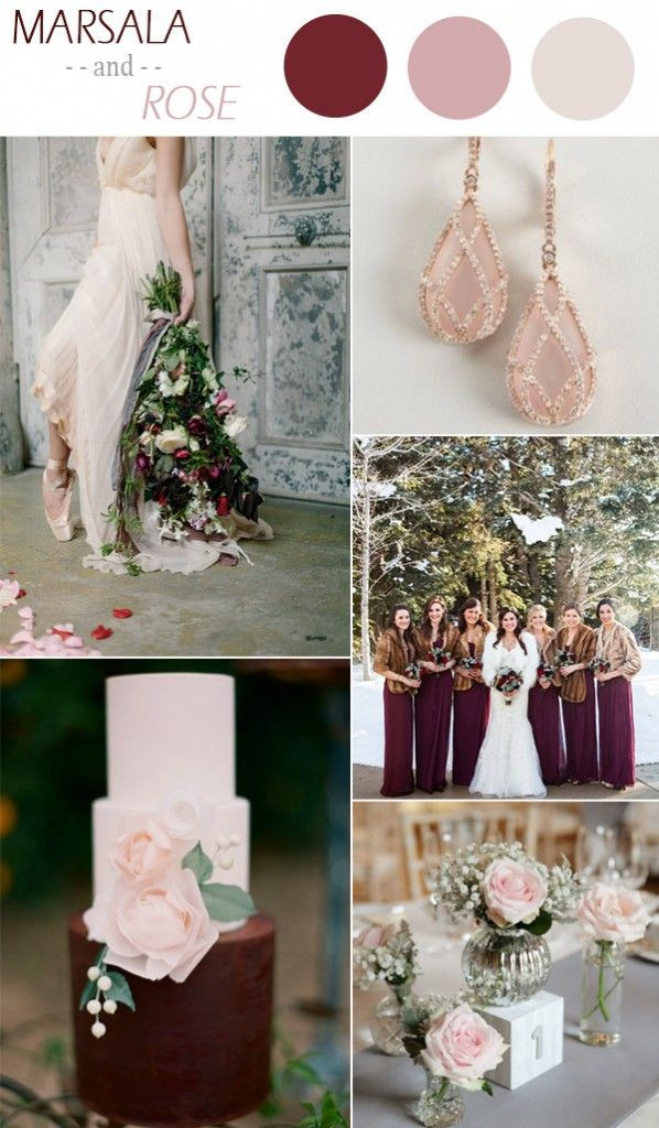 Color For Wedding
 marsala and rose winter wedding color ideas 2015