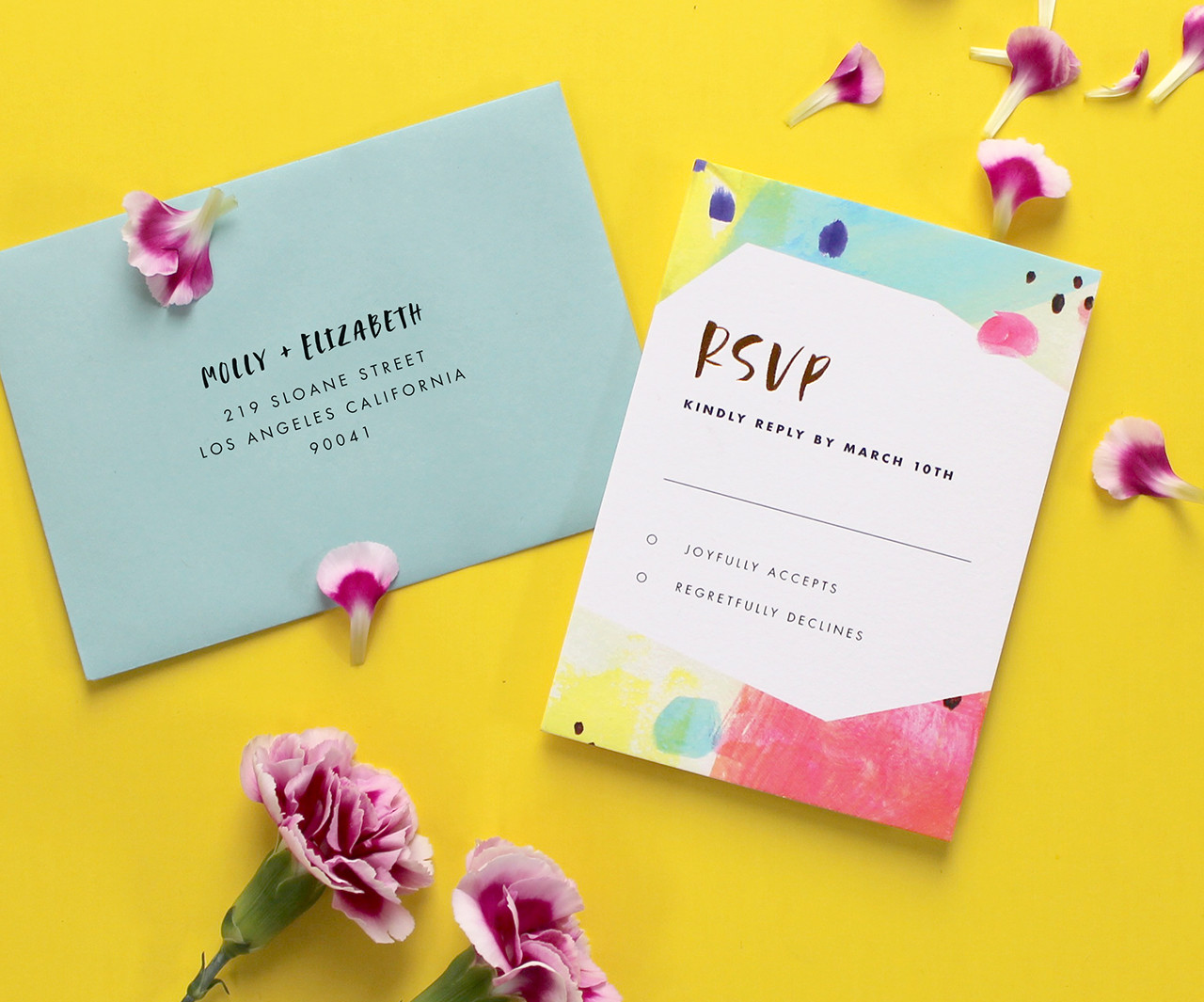 Colorful Wedding Invitations
 Bright and Colorful Modern Wedding Invitations