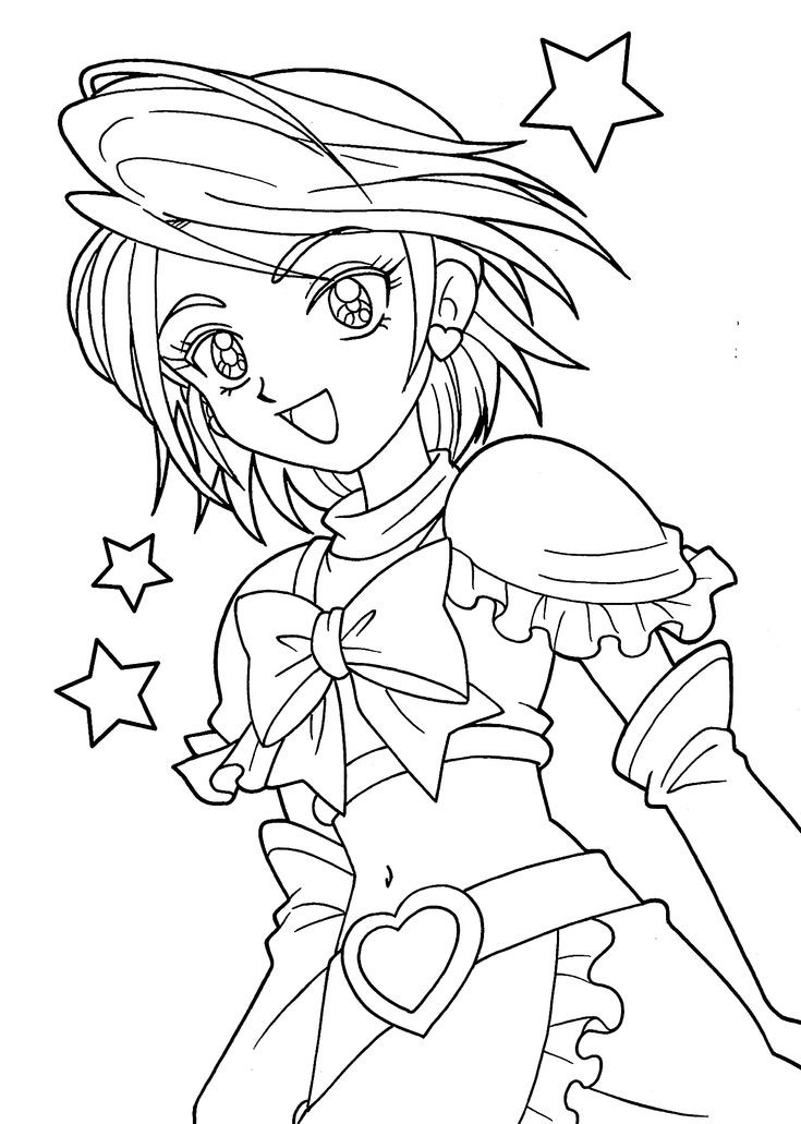 Coloring Book Pages Girls
 Pretty cure coloring pages for girls printable free