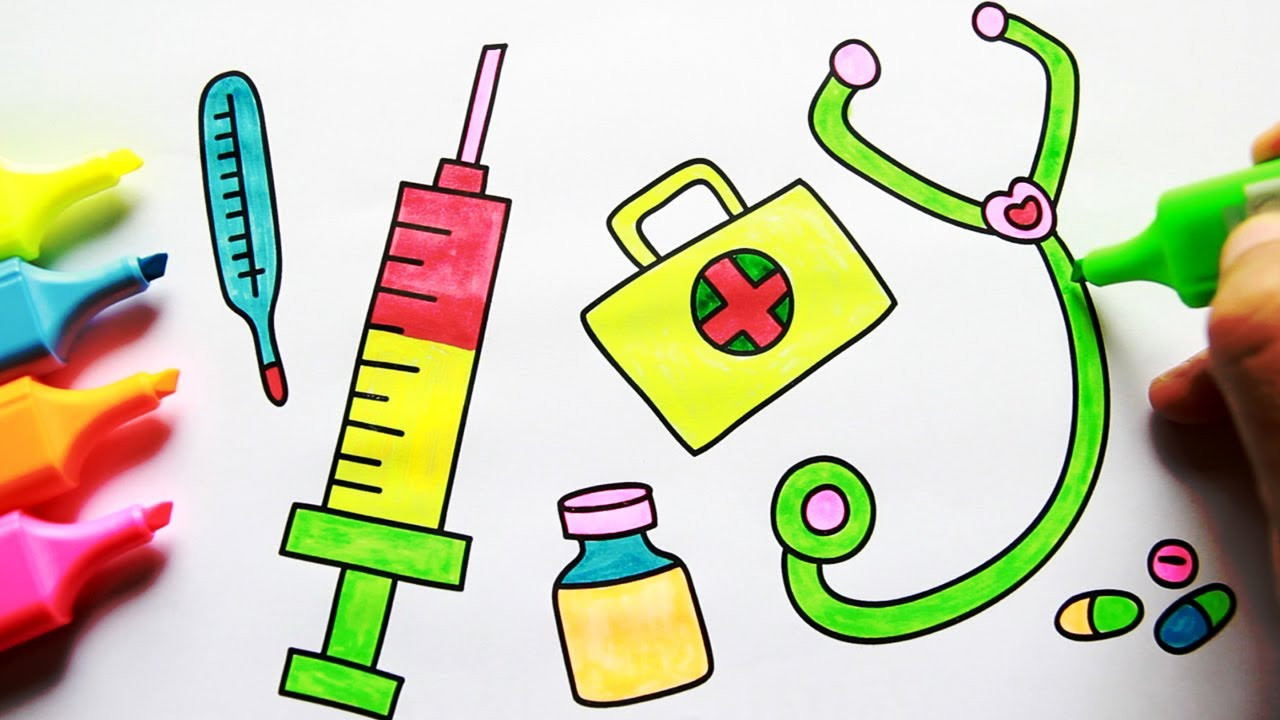 Coloring Kits For Kids
 How to Draw Medical Doctor Kit for Kids Coloring Pages