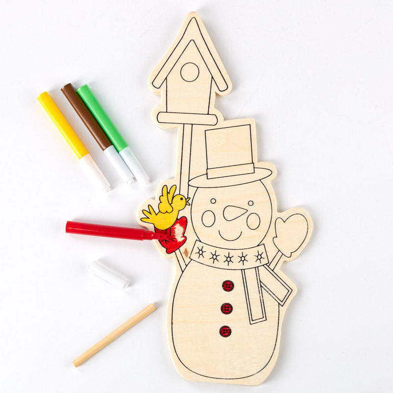 Coloring Kits For Kids
 Ready to Color Wood Stand Up Snowman Kid s Craft Kit