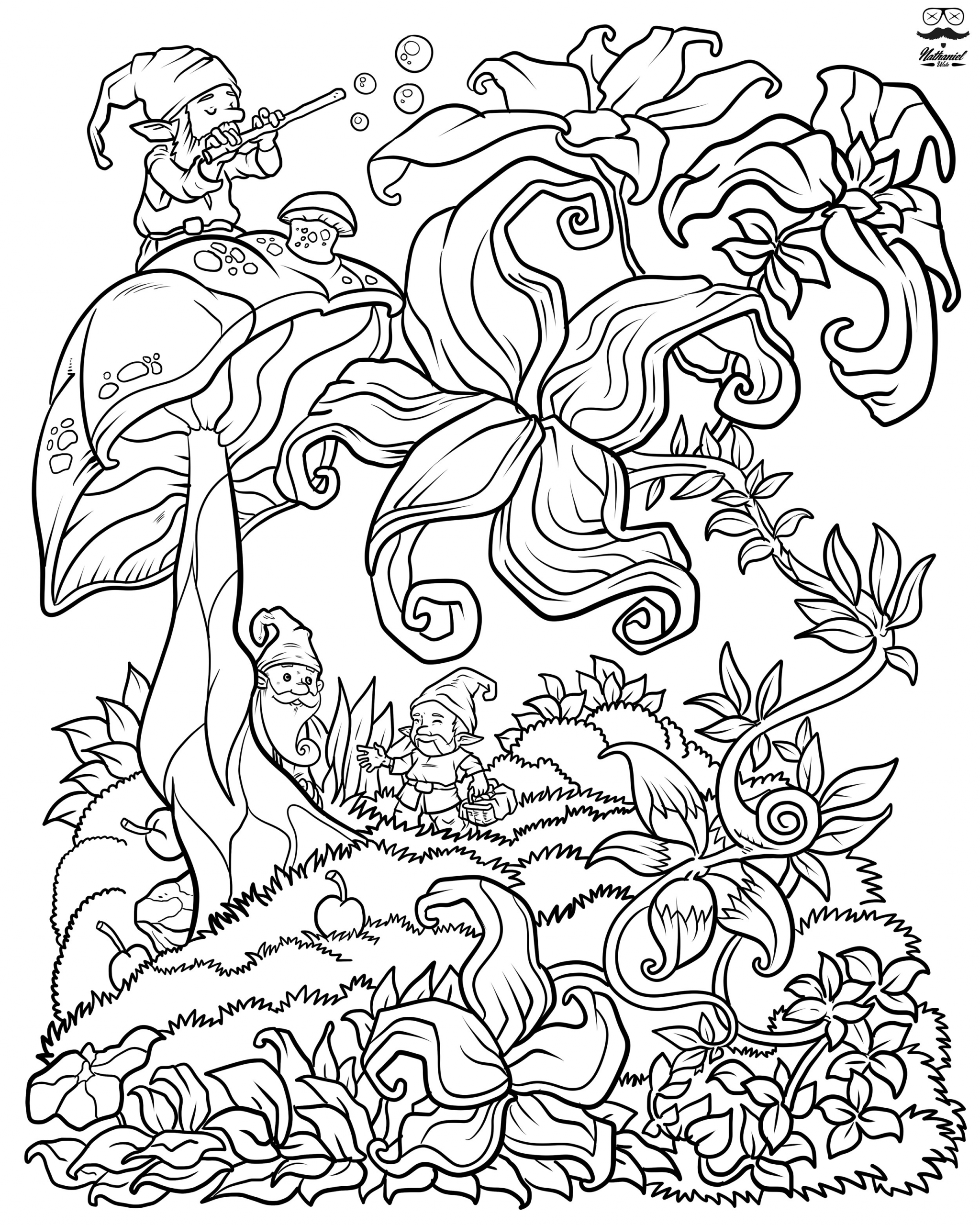 Coloring Pages Adult
 Floral Fantasy Digital Version Adult Coloring Book