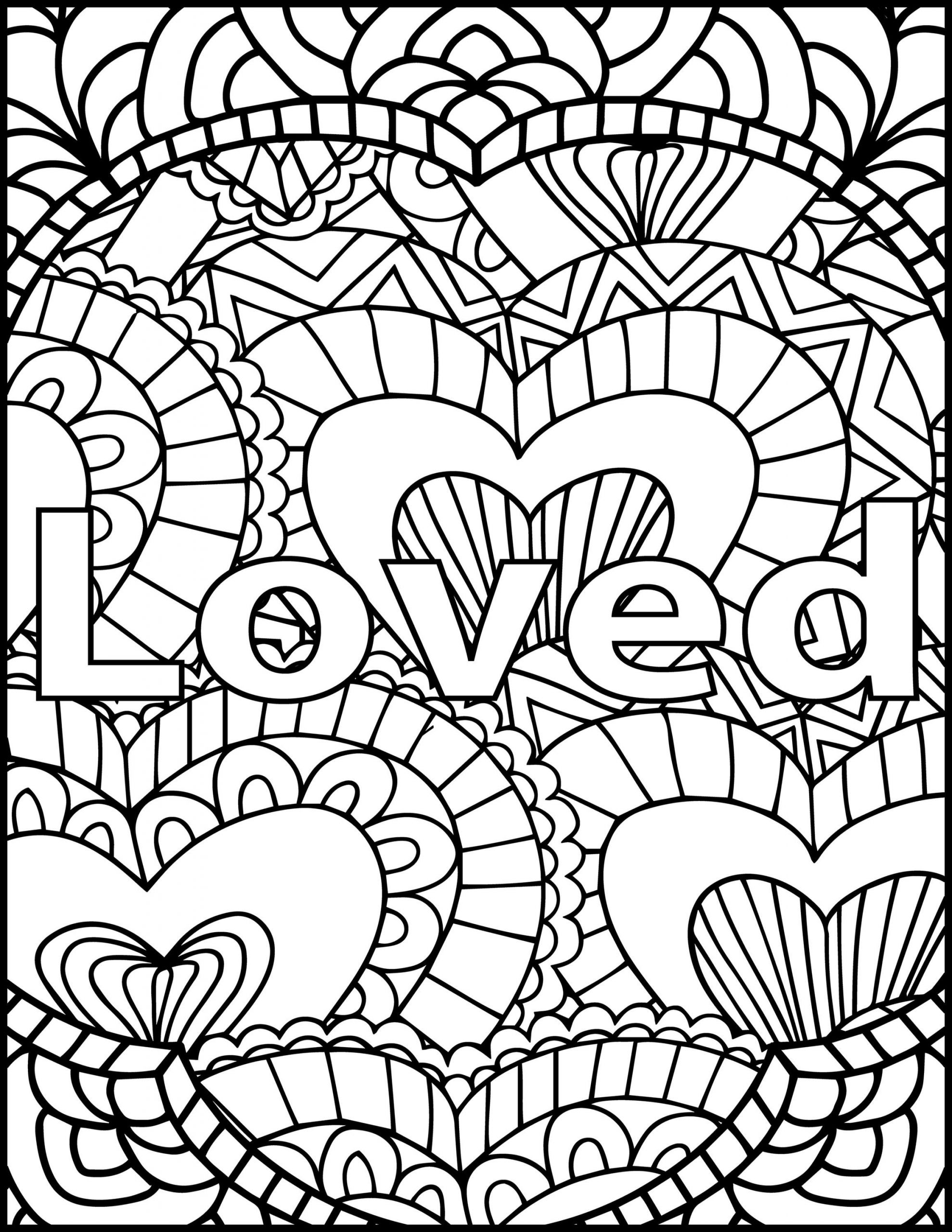 Coloring Pages Adult
 I Am Loved Adult Coloring Page Inspiring Message Coloring