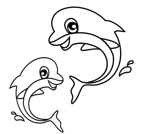 Coloring Pages Cute Baby Animals
 How To Draw A Baby Dolphin Cliparts
