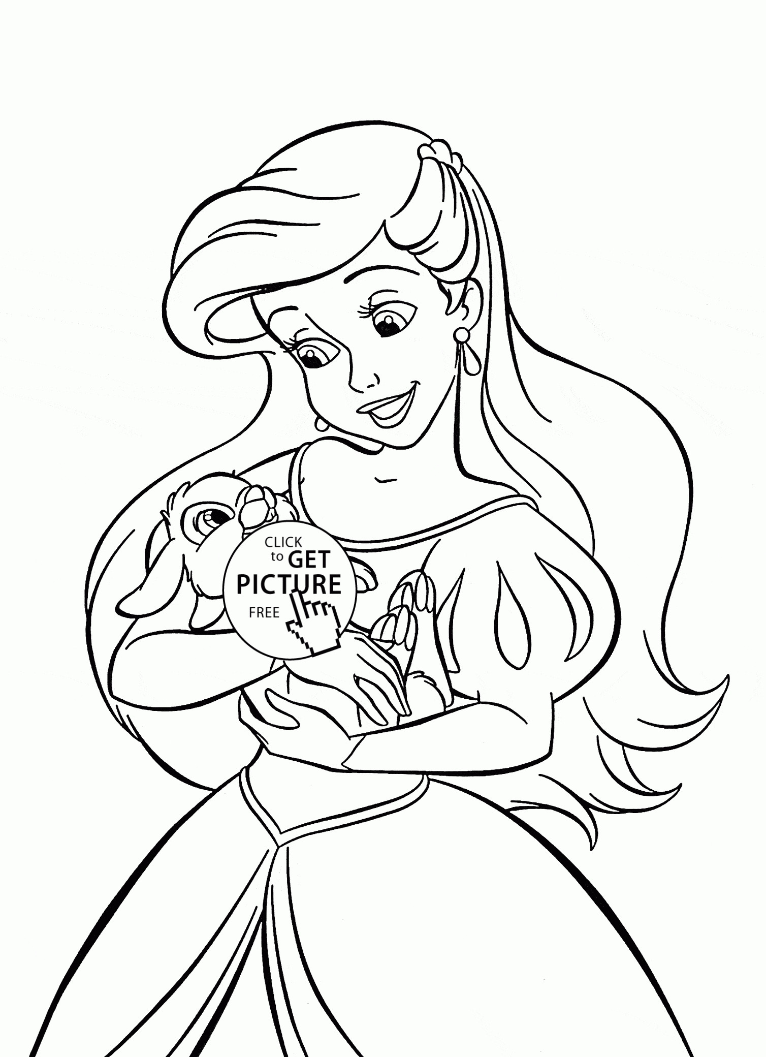 Coloring Pages Disney For Girls
 Disney Princess Ariel Coloring Pages For Girls