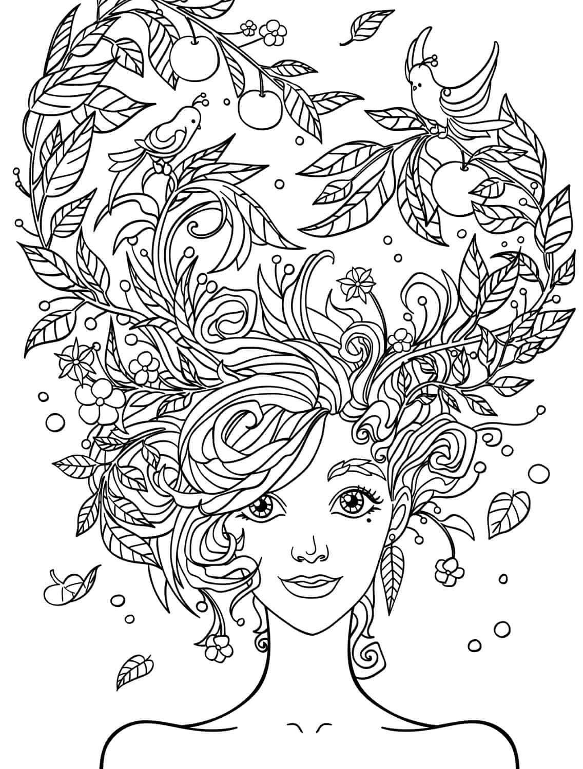 Coloring Pages For Adult Girls
 10 Crazy Hair Adult Coloring Pages Page 5 of 12 Nerdy