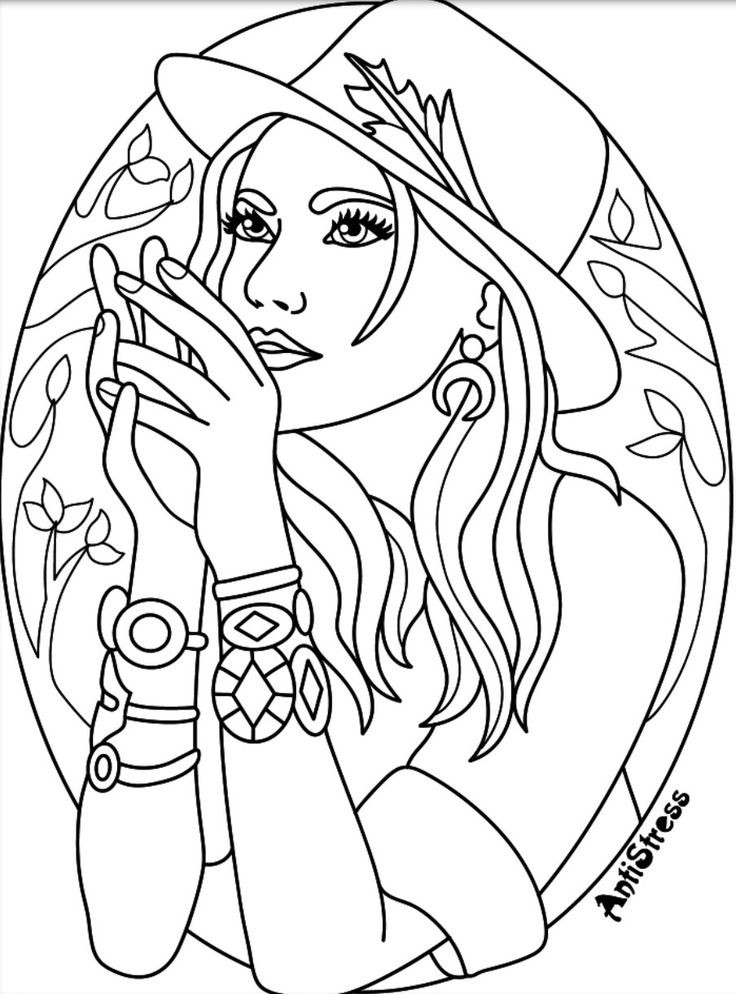 Coloring Pages For Adults Girls
 Coloring page
