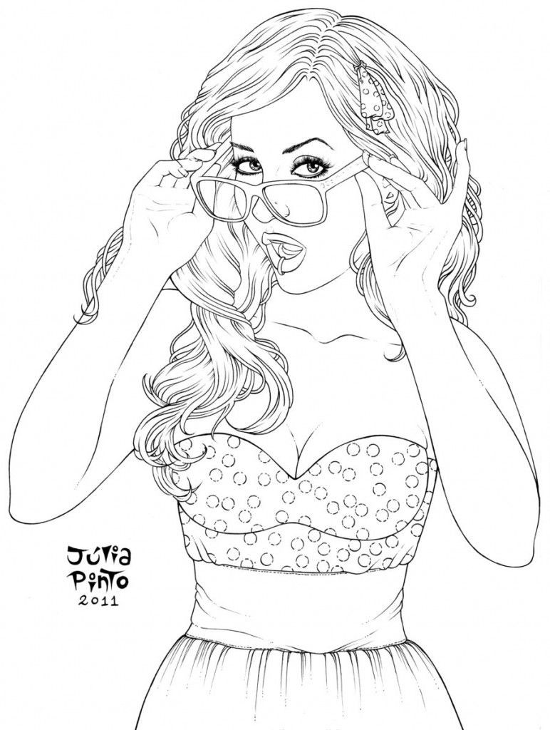 Coloring Pages For Adults Girls
 Pin on Colorings