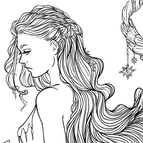 Coloring Pages For Adults Girls
 17 Best images about Colouring Pages on Pinterest