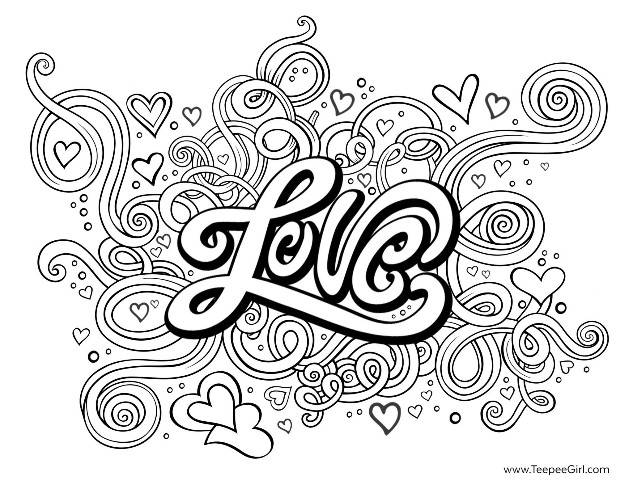 Coloring Pages For Adults Love
 Month of love