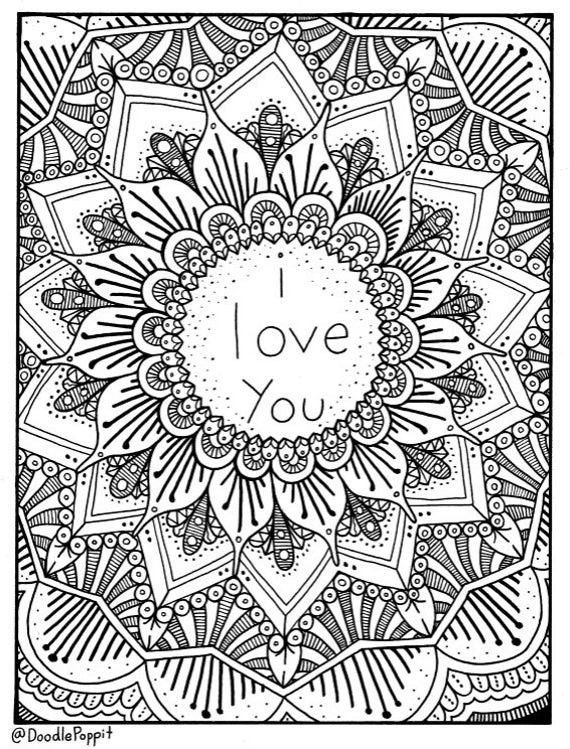 Coloring Pages For Adults Love
 i love you Coloring Page Coloring Book Pages Printable Adult