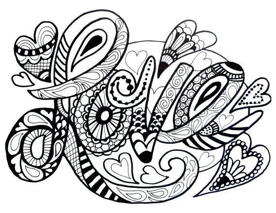 Coloring Pages For Adults Love
 Love Adult Coloring Pages at GetDrawings
