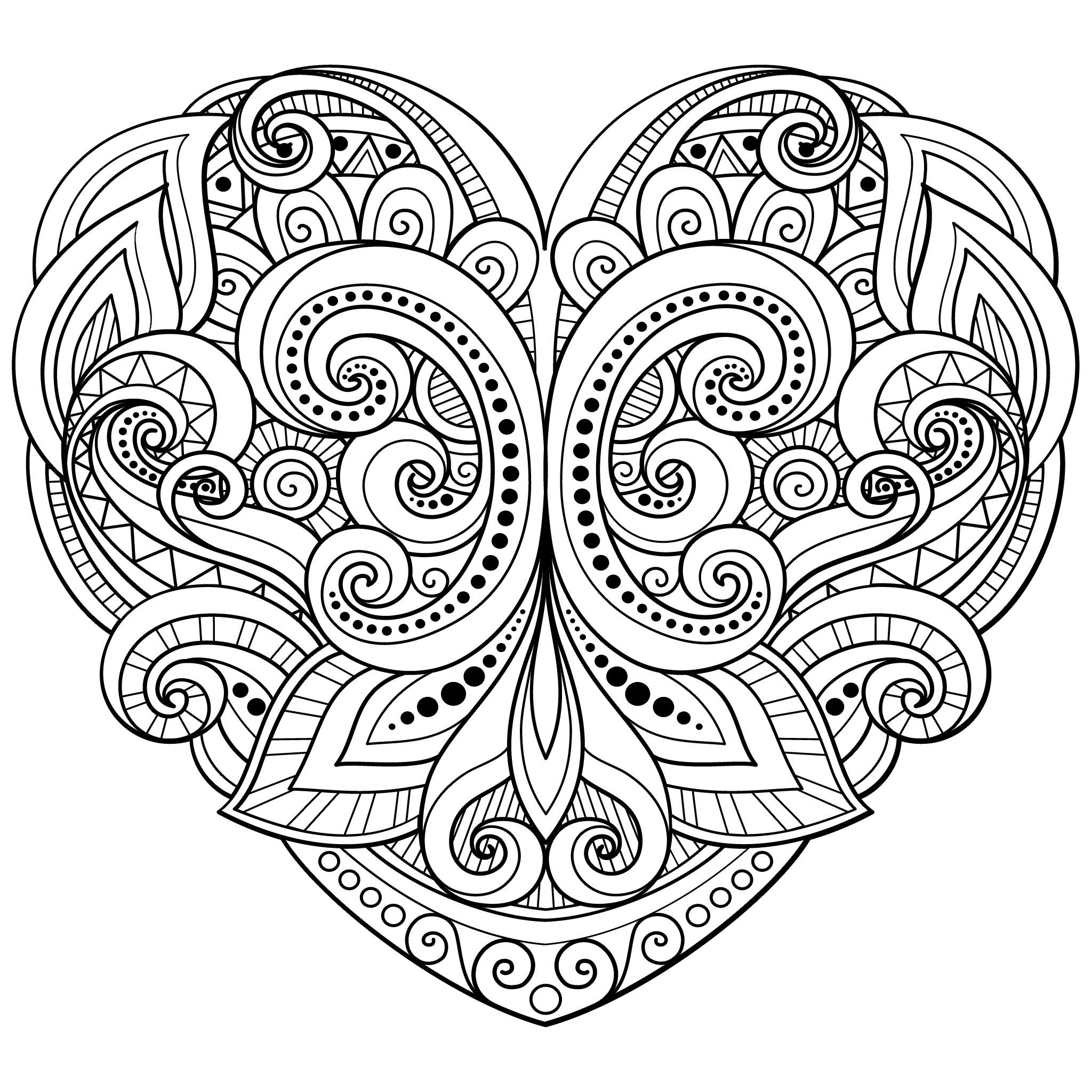 Coloring Pages For Adults Love
 Love heart coloring page