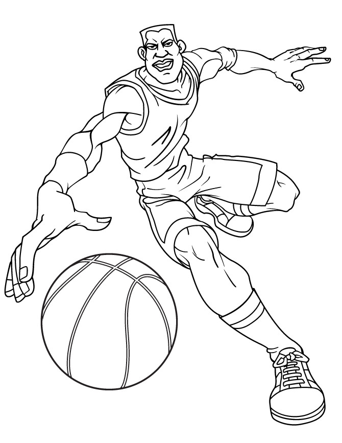 Coloring Pages For Boys Sports
 Basketball Sport For Teenagers Coloring Page