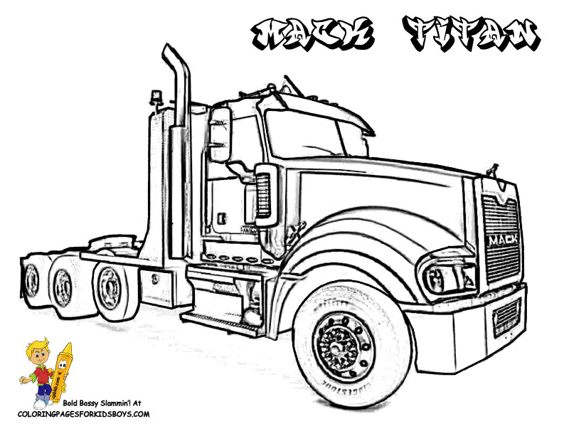 Coloring Pages For Boys Trucks
 Colouring Templates — Australian Trucking Children s Legacy