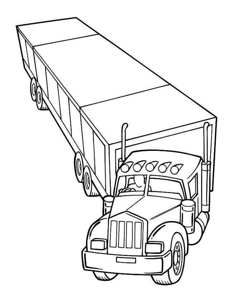 Coloring Pages For Boys Trucks
 Semi Truck coloring pages Free Printable Semi Truck