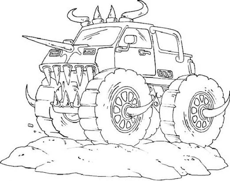 Coloring Pages For Boys Trucks
 Gambar Mewarnai Monster Truck Untuk Anak PAUD dan TK