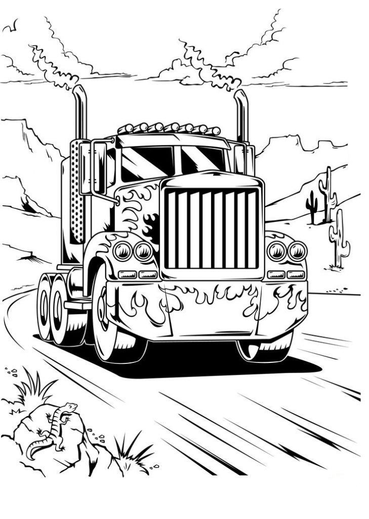 Coloring Pages For Boys Trucks
 Optimus Prime Coloring Pages