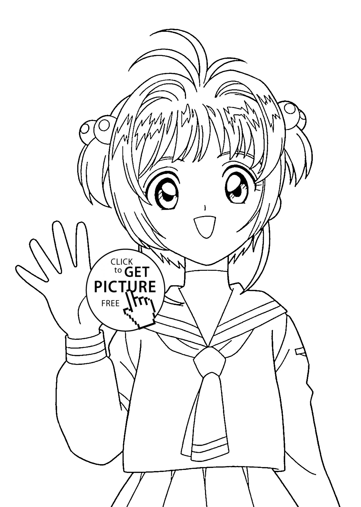 Coloring Pages For Girls Anime
 Sakura coloring pages for kids printable free