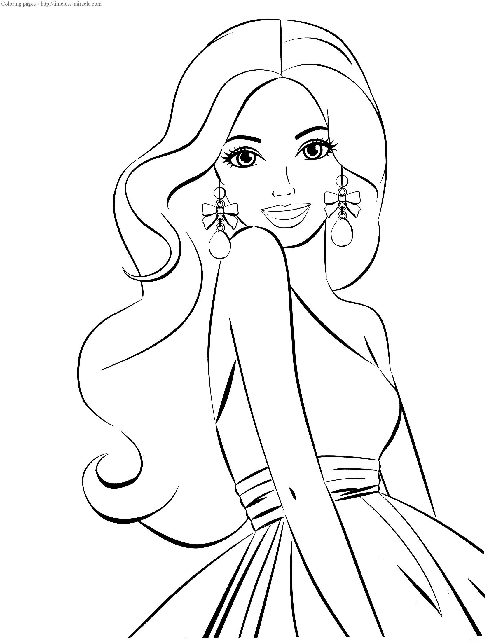 Coloring Pages For Girls Barbie
 Barbie coloring pages for girls