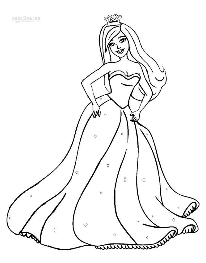 Coloring Pages For Girls Barbie
 Printable Barbie Princess Coloring Pages For Kids