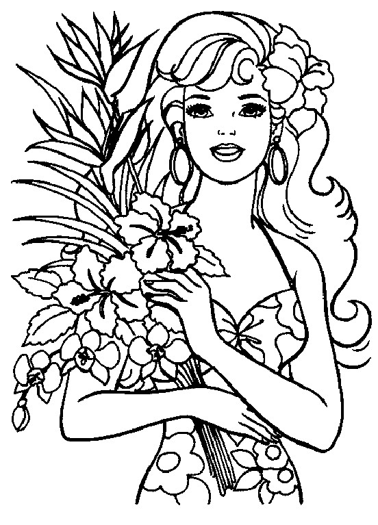 Coloring Pages For Girls Barbie
 erfeidine barbie coloring pages for girls