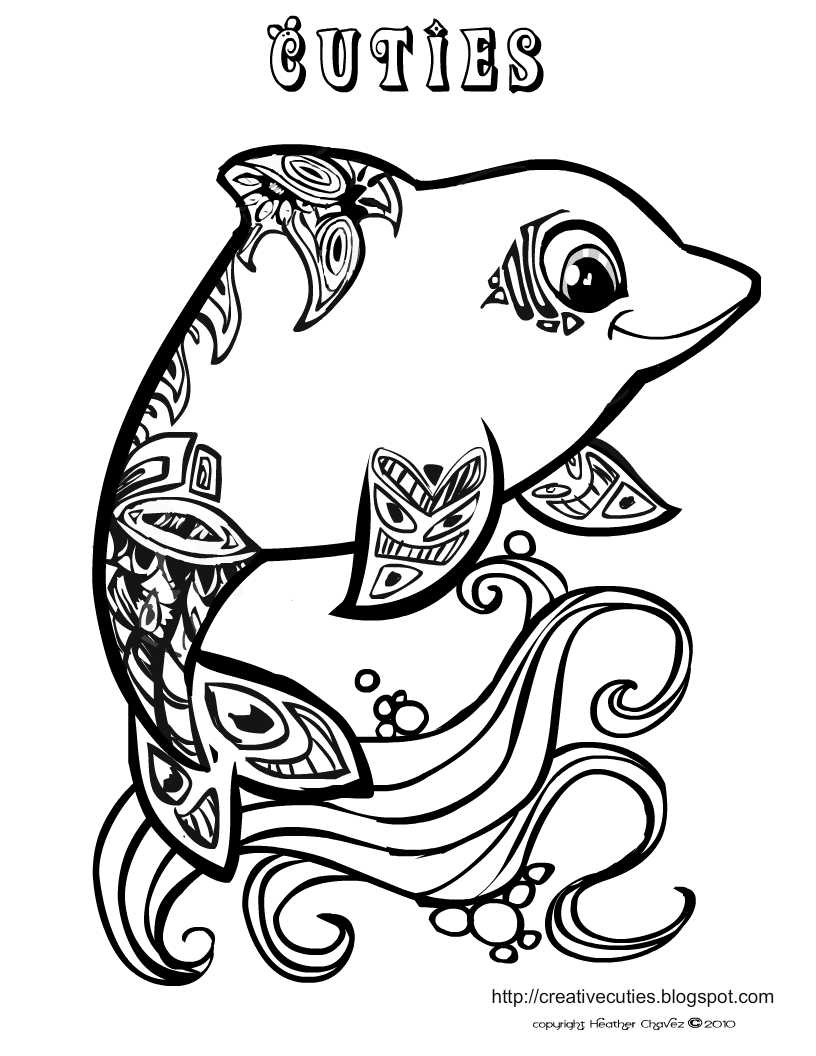 Coloring Pages For Girls Cute
 Heather Chavez Creative Cuties Animal Design