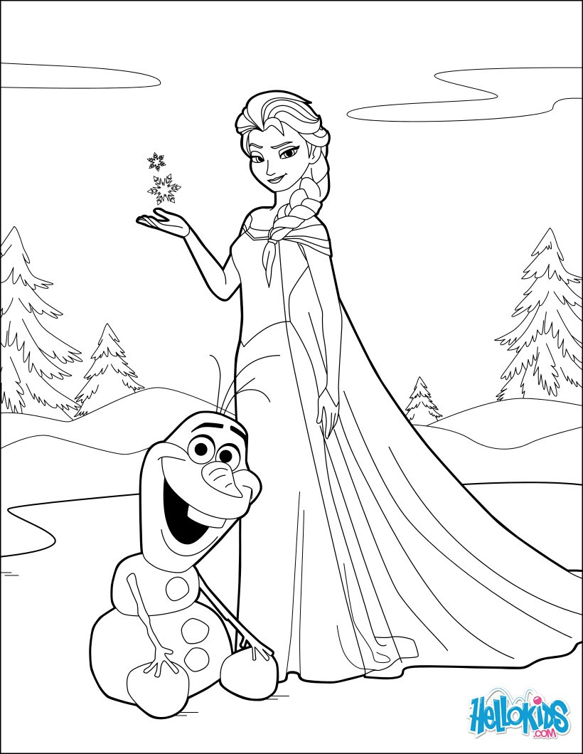 Coloring Pages For Kids Elsa
 Elsa & olaf coloring pages Hellokids