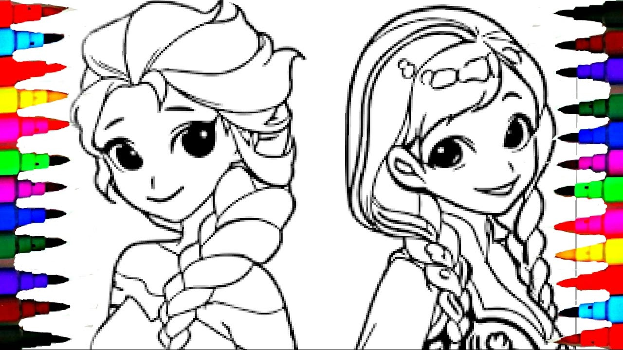 Coloring Pages For Kids Elsa
 Coloring Pages Disney Frozen Cartoon Elsa and Anna