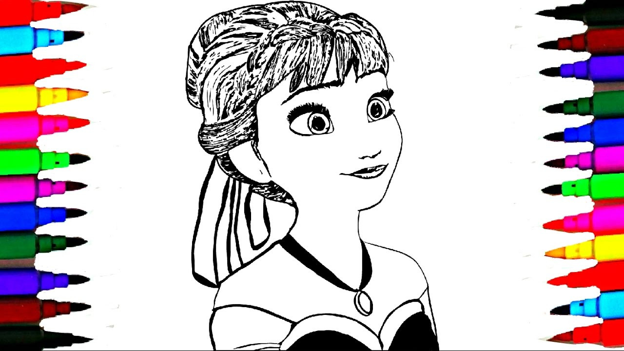 Coloring Pages For Kids Elsa
 Coloring Pages Disney Frozen Fever Anna Elsa l Drawing