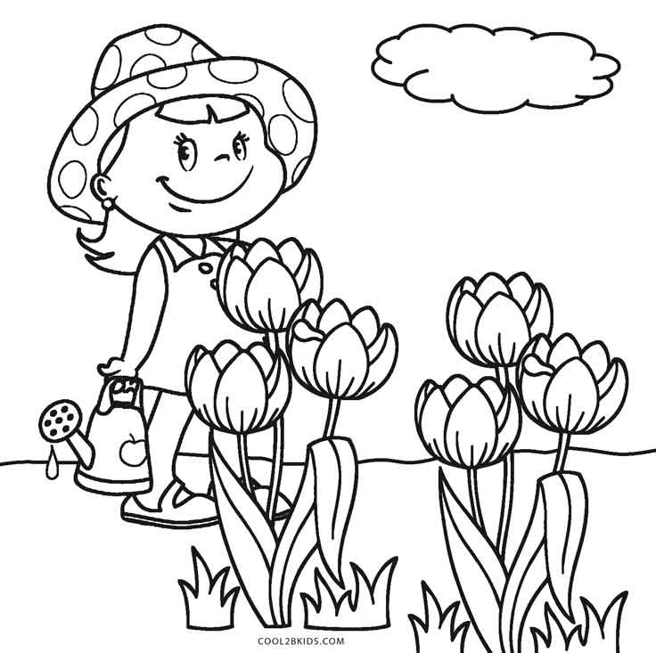 Coloring Pages For Kids Flowers
 Free Printable Flower Coloring Pages For Kids