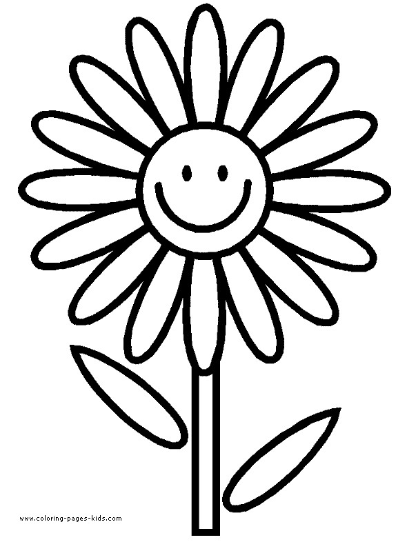 Coloring Pages For Kids Flowers
 Picture A Flower To Color Beautiful Flowers