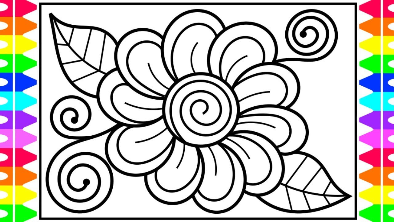 Coloring Pages For Kids Flowers
 How to Draw a Flower Step by Step for Kids 🌺🌸🌼 Flower