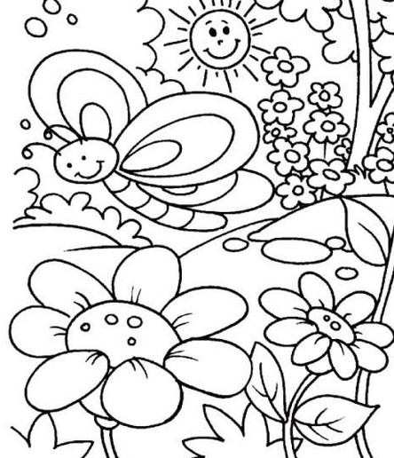 Coloring Pages For Kids Flowers
 Flower Coloring Pages