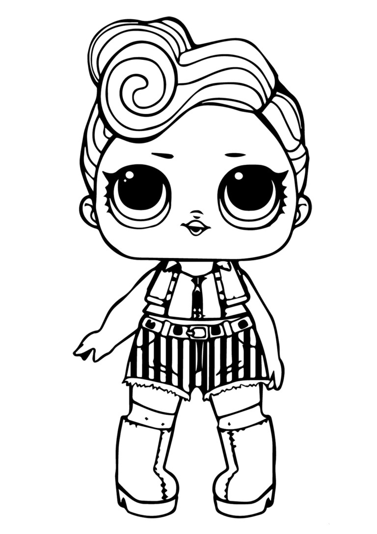 Coloring Pages For Kids Lol
 Printable Lol Doll Coloring Sheets Funky Q T