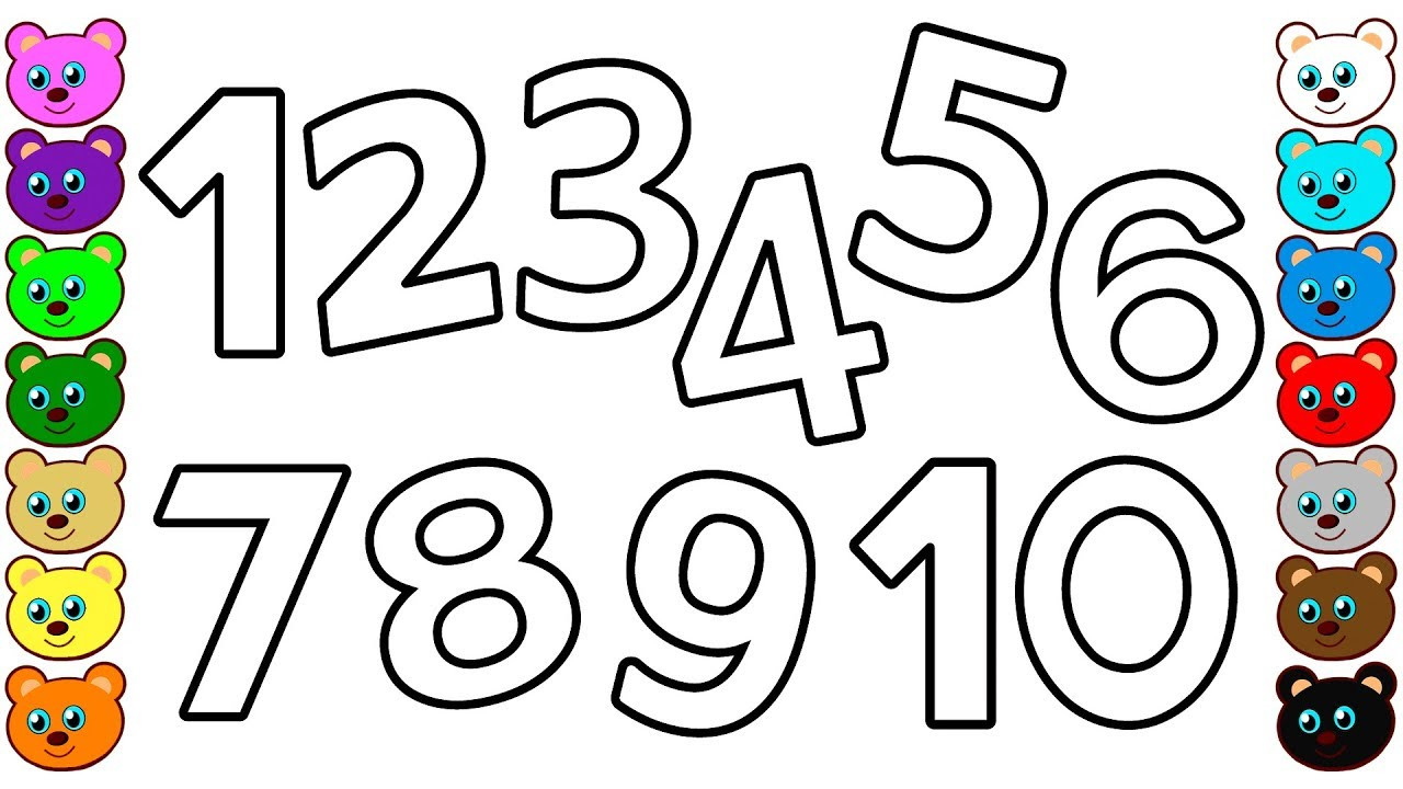 Coloring Pages For Kids Numbers
 Numbers 1 to 10 for Kids Coloring Pages for Toddlers