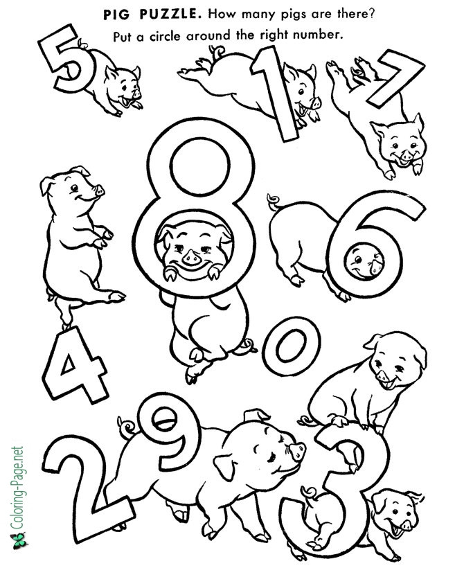 Coloring Pages For Kids Numbers
 Counting Worksheets