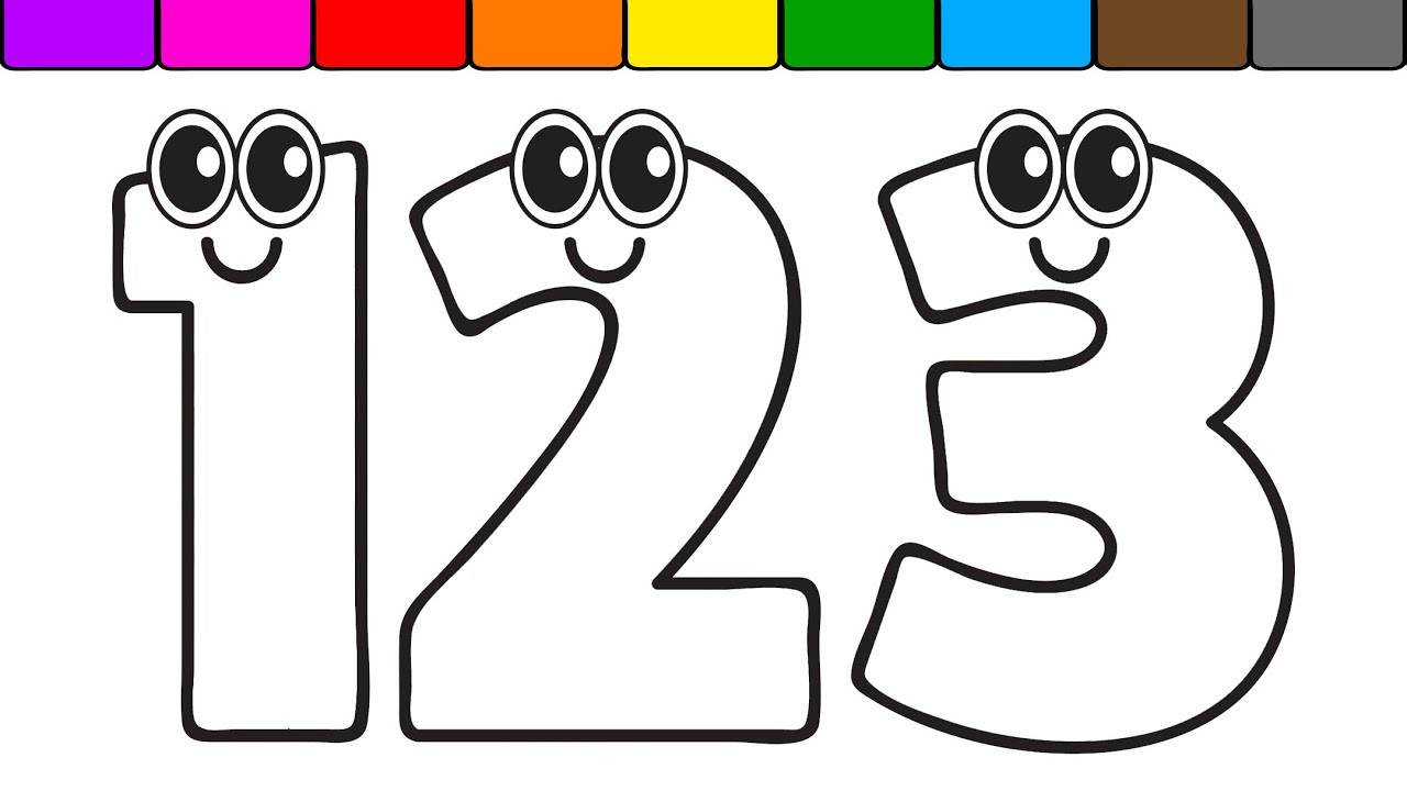 Coloring Pages For Kids Numbers
 Learn Colors for Kids with this Numbers Coloring Page