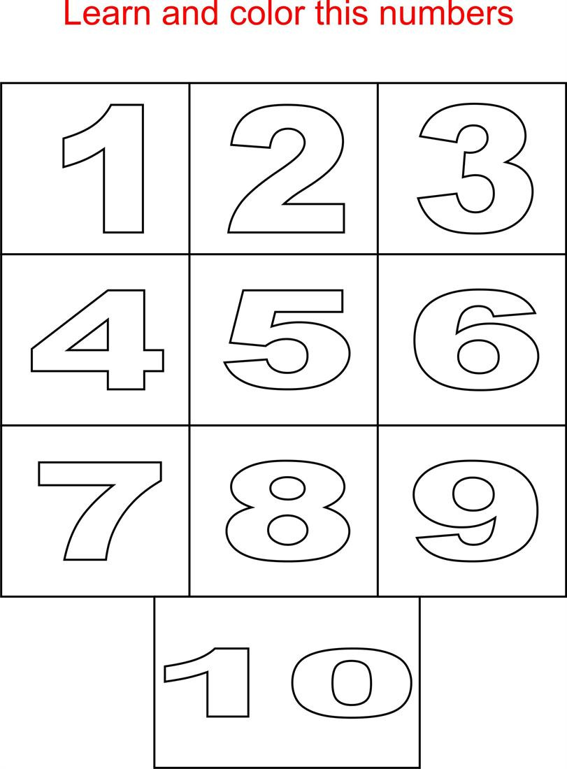 Coloring Pages For Kids Numbers
 Numbers coloring pages for kids